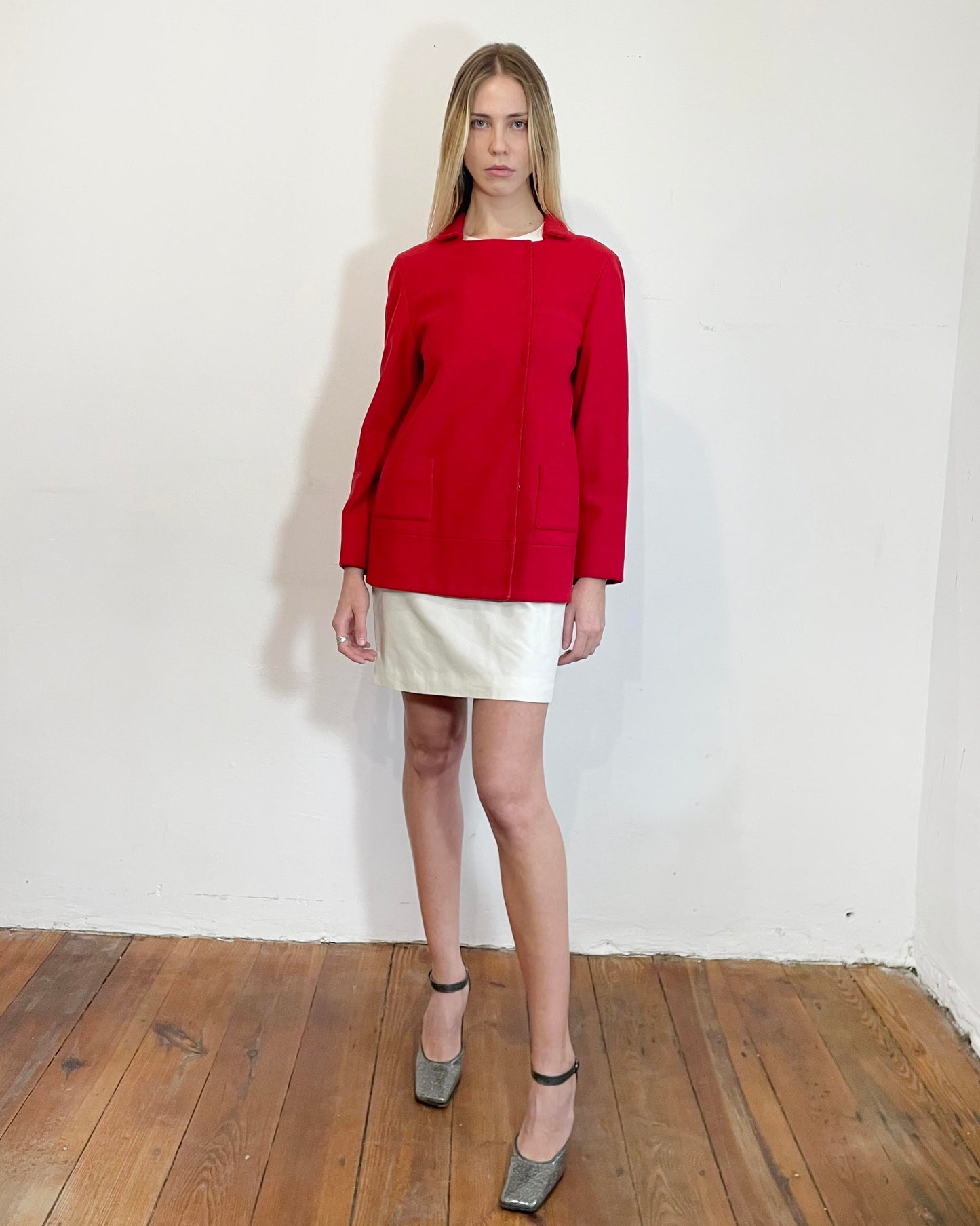 Miu Miu Fall 1998 Red Peacoat