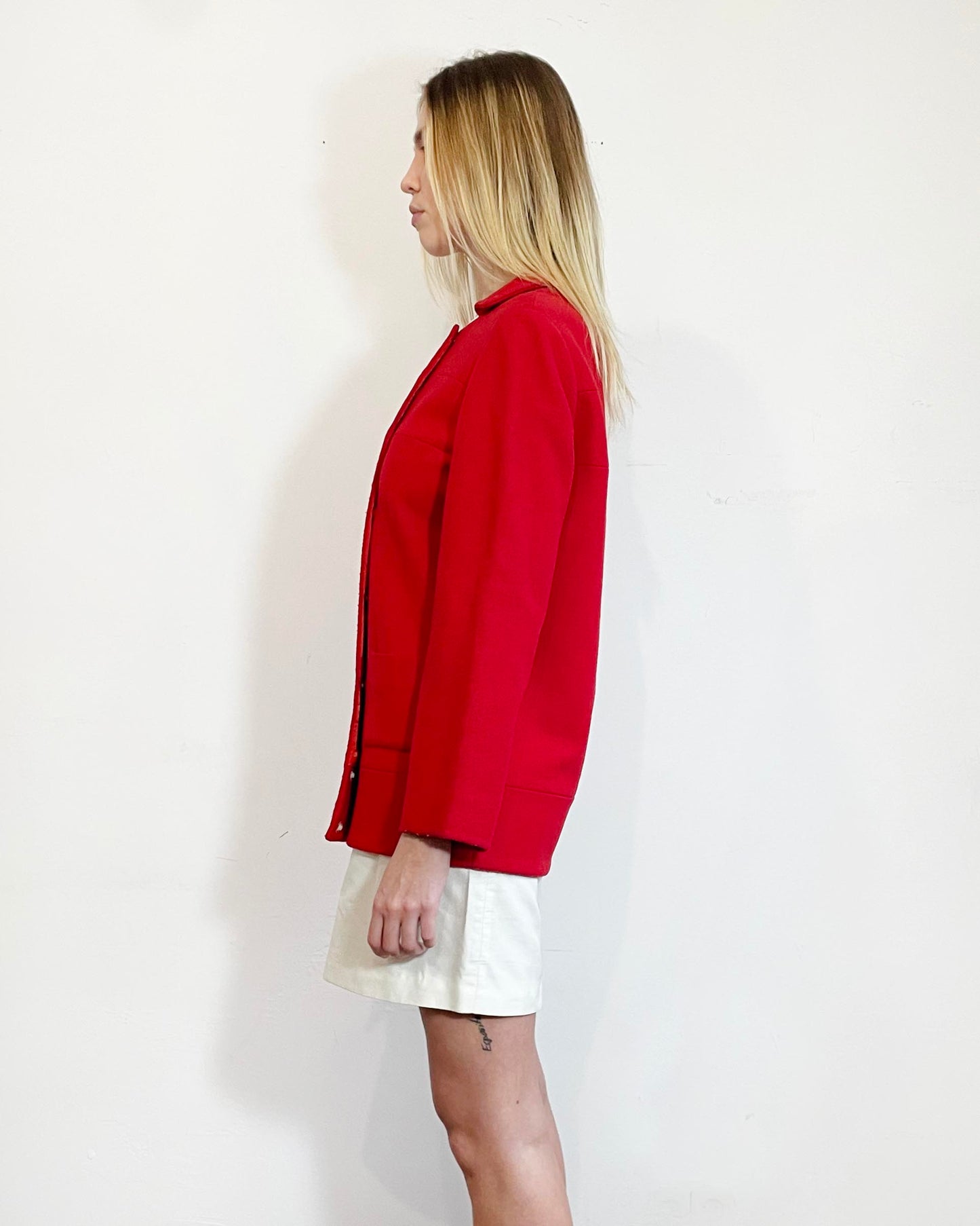 Miu Miu Fall 1998 Red Peacoat