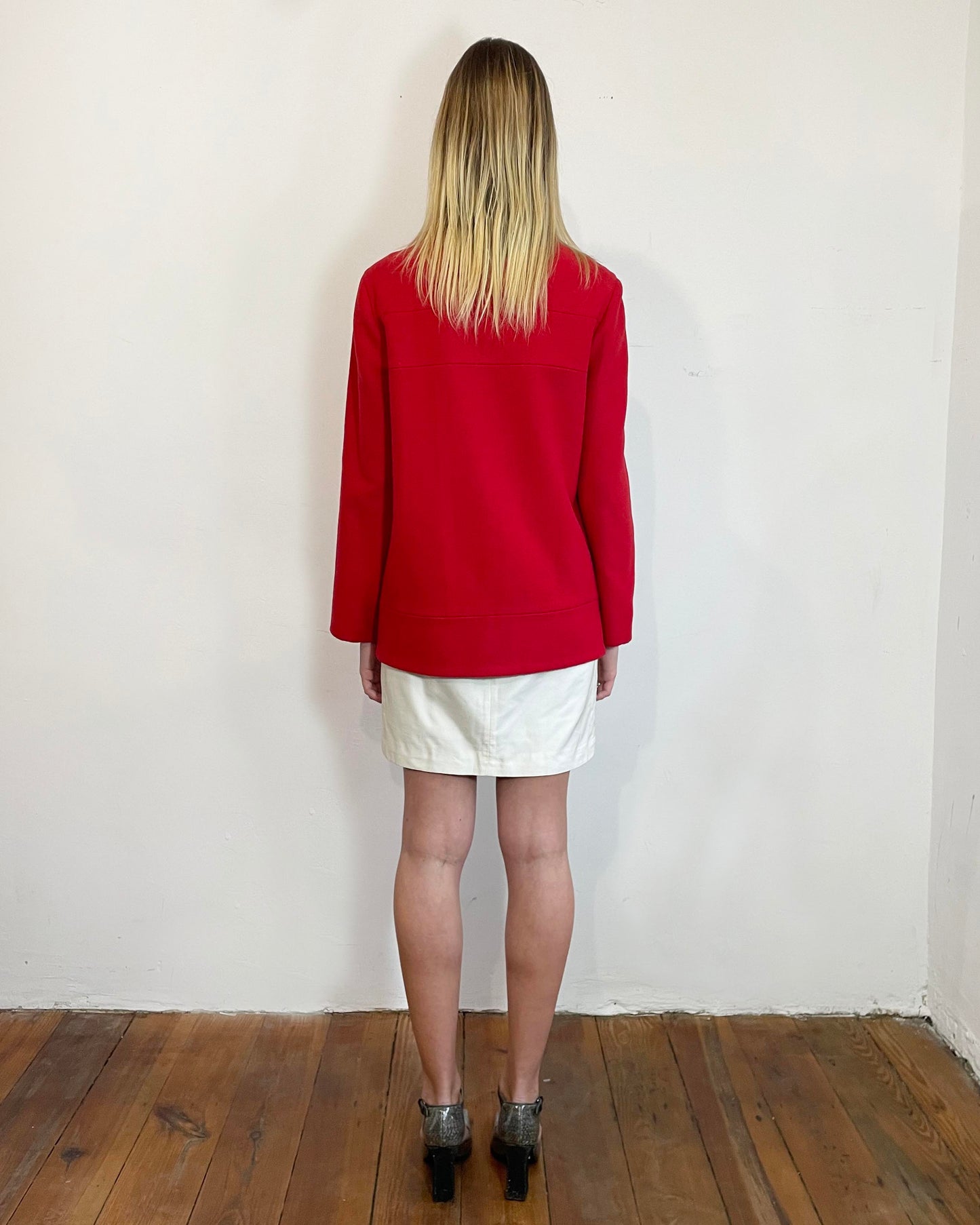 Miu Miu Fall 1998 Red Peacoat
