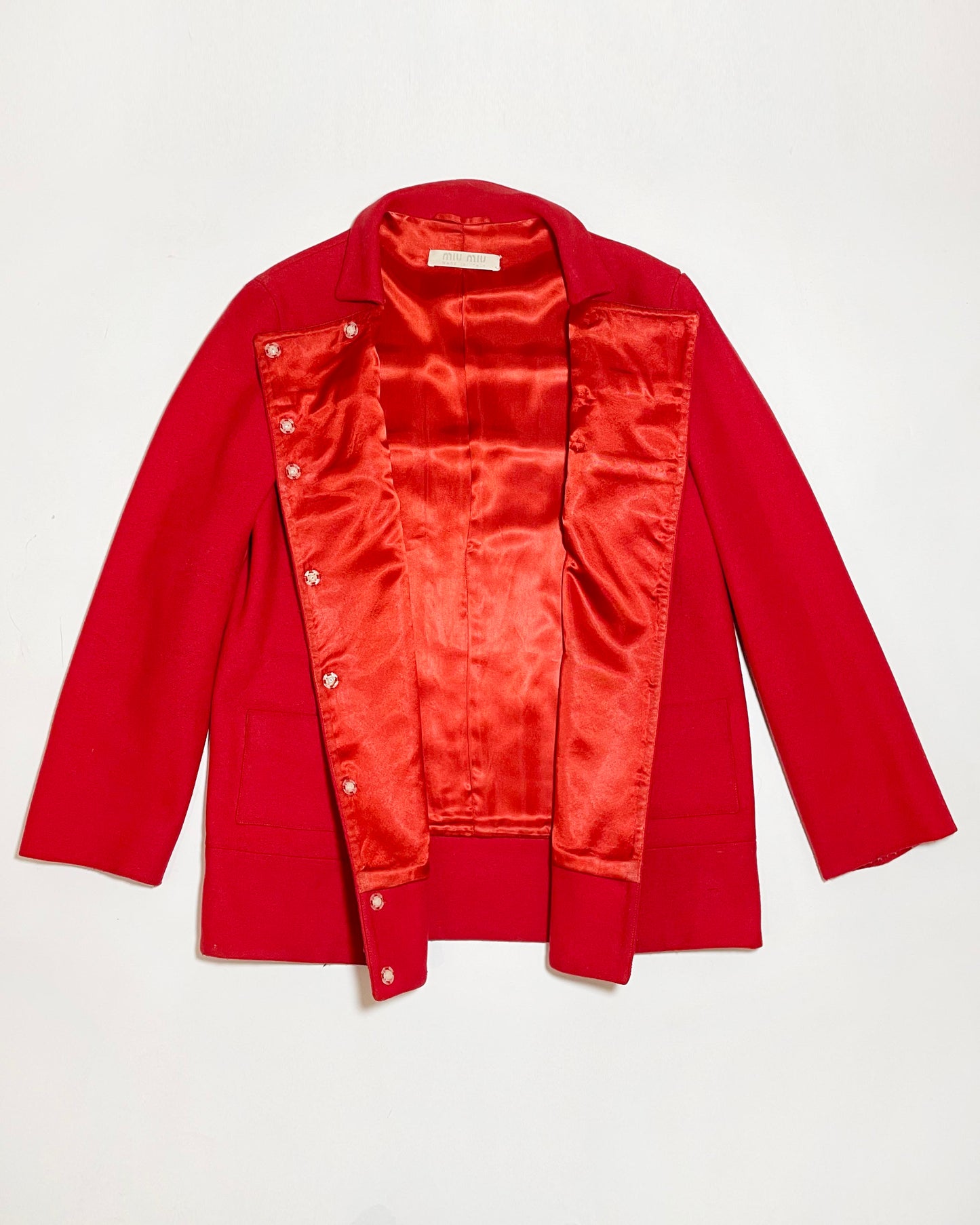 Miu Miu Fall 1998 Red Peacoat