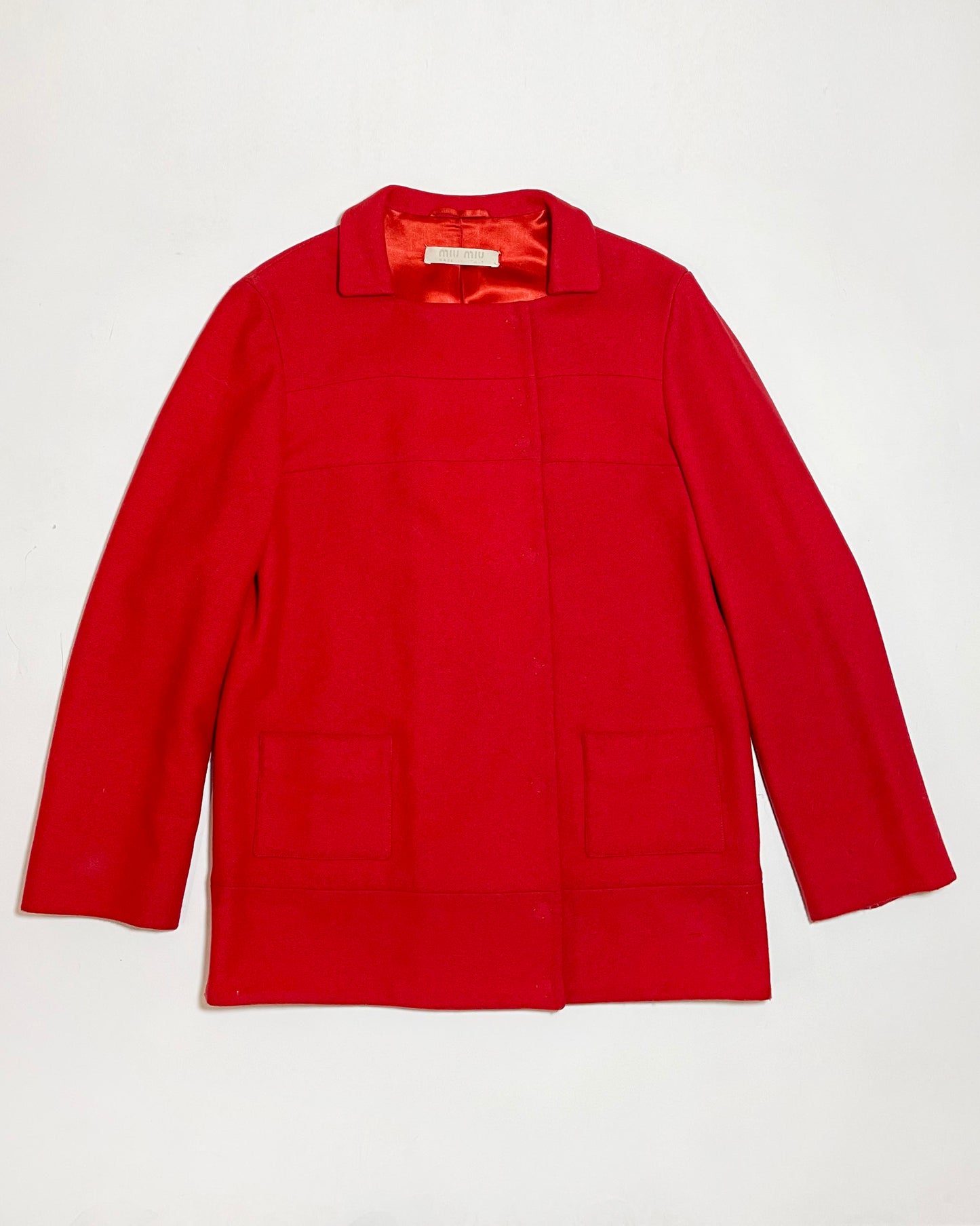 Miu Miu Fall 1998 Red Peacoat