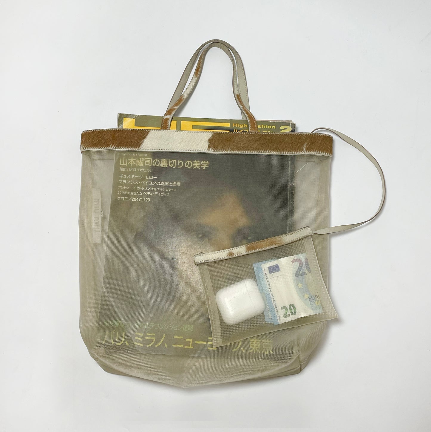 Miu Miu SS 1998 Cowhide Mesh Tote