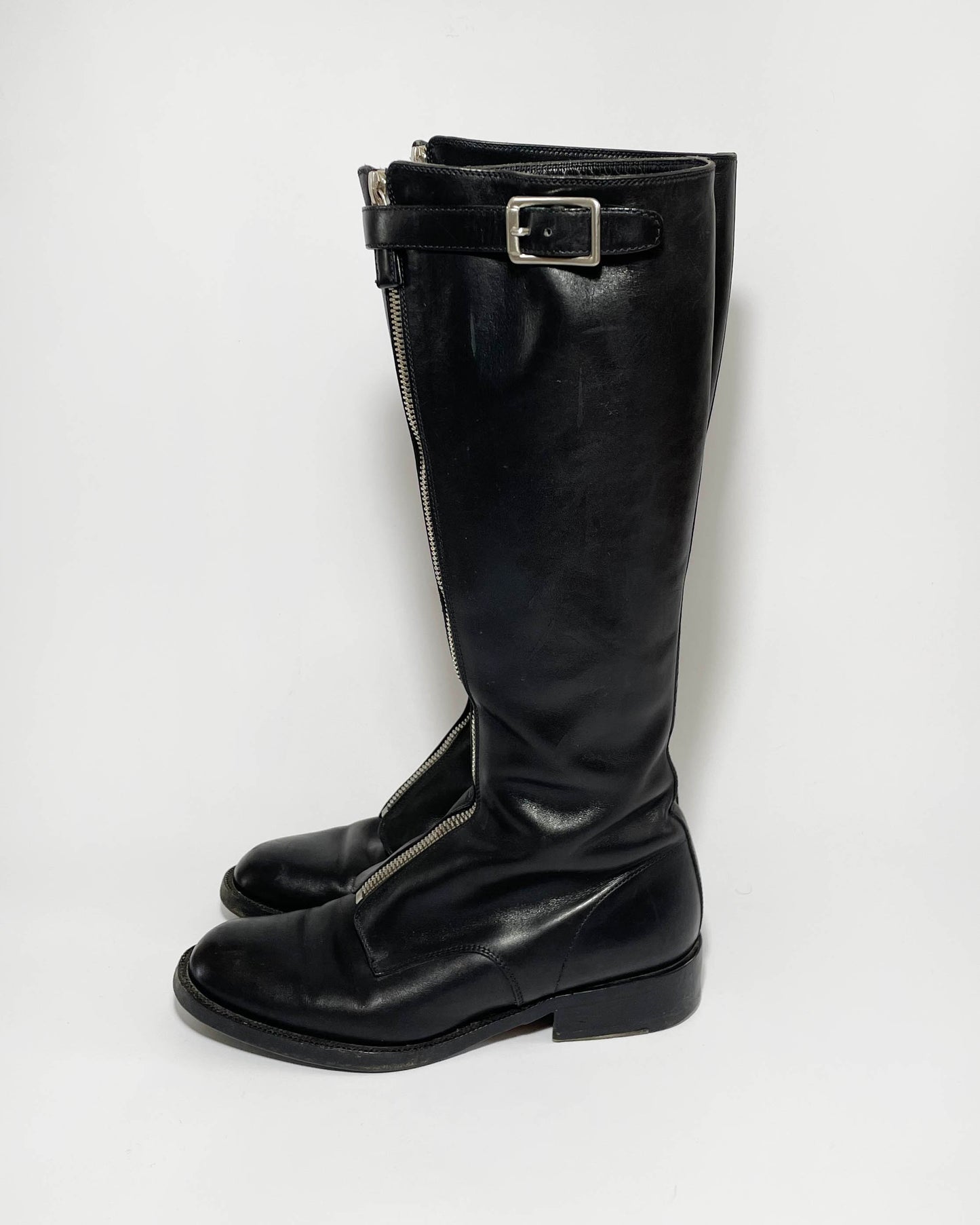 Prada Fall 1994 Runway Zipper Tall Boots