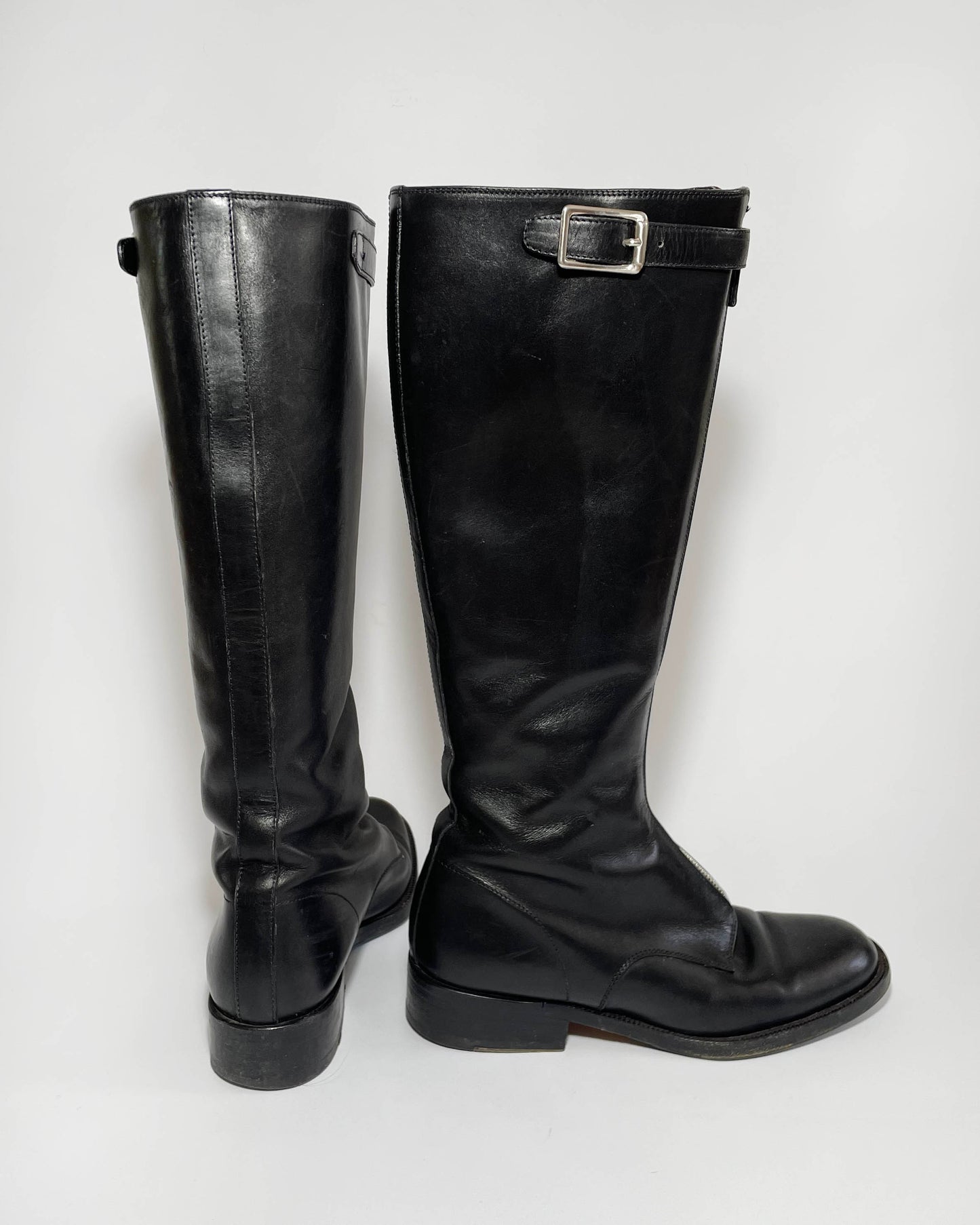 Prada Fall 1994 Runway Zipper Tall Boots