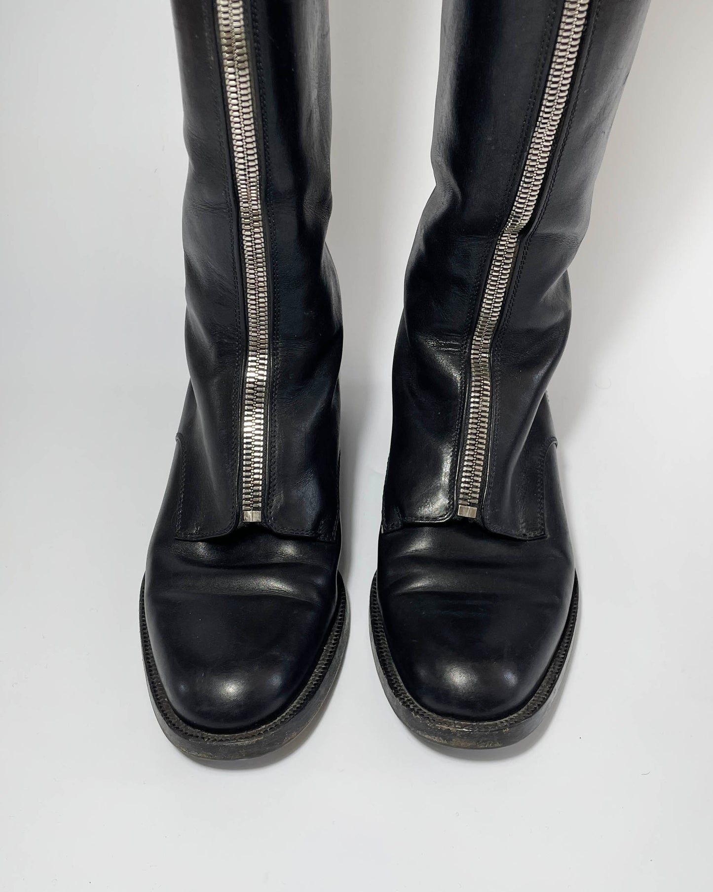Prada Fall 1994 Runway Zipper Tall Boots