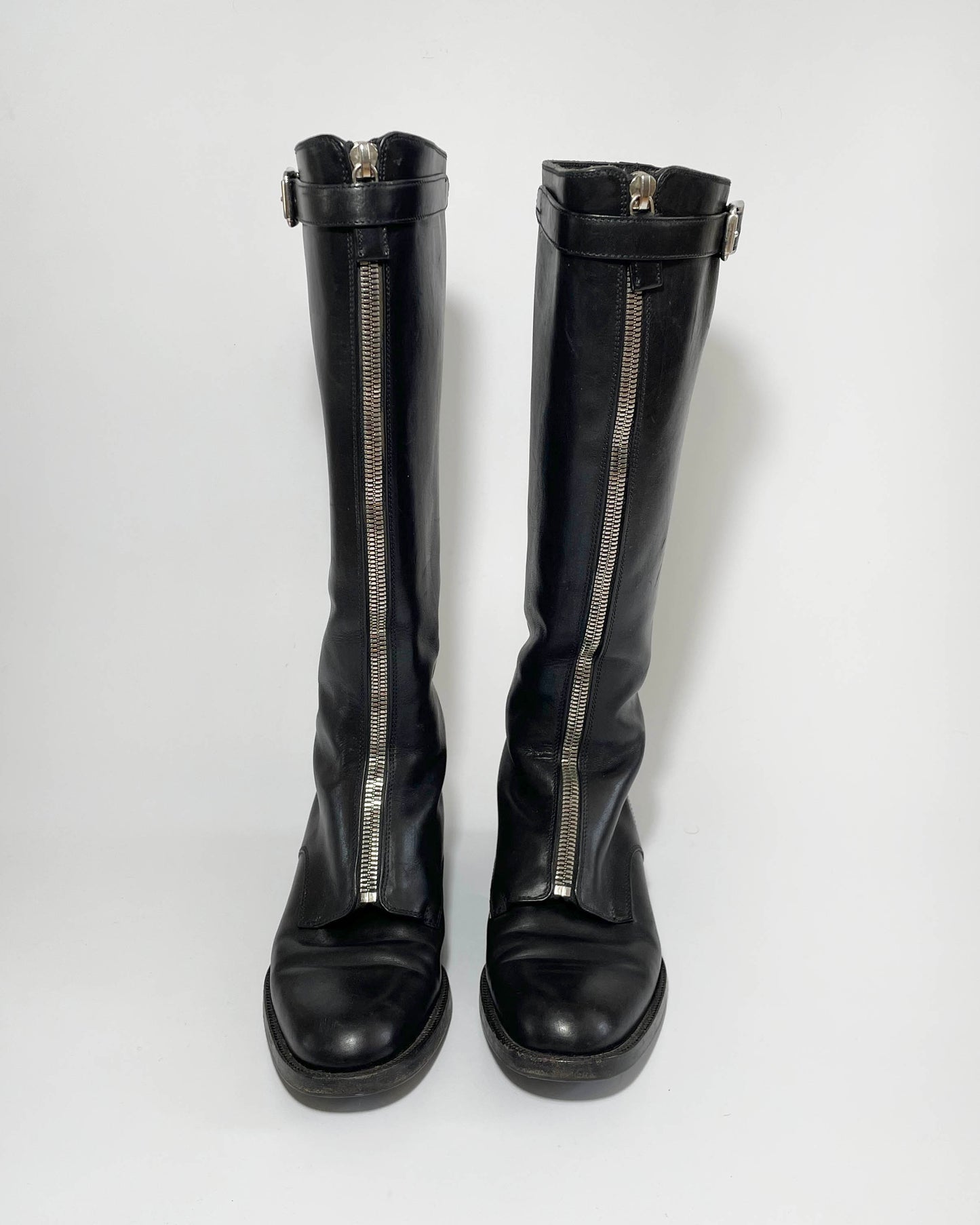 Prada Fall 1994 Runway Zipper Tall Boots