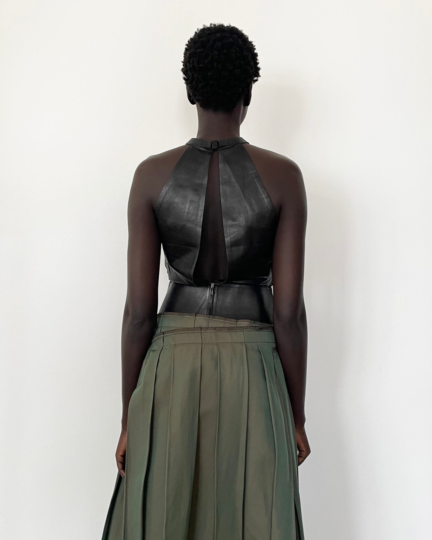Gucci by Tom Ford Fall 1999 Leather Halter Top