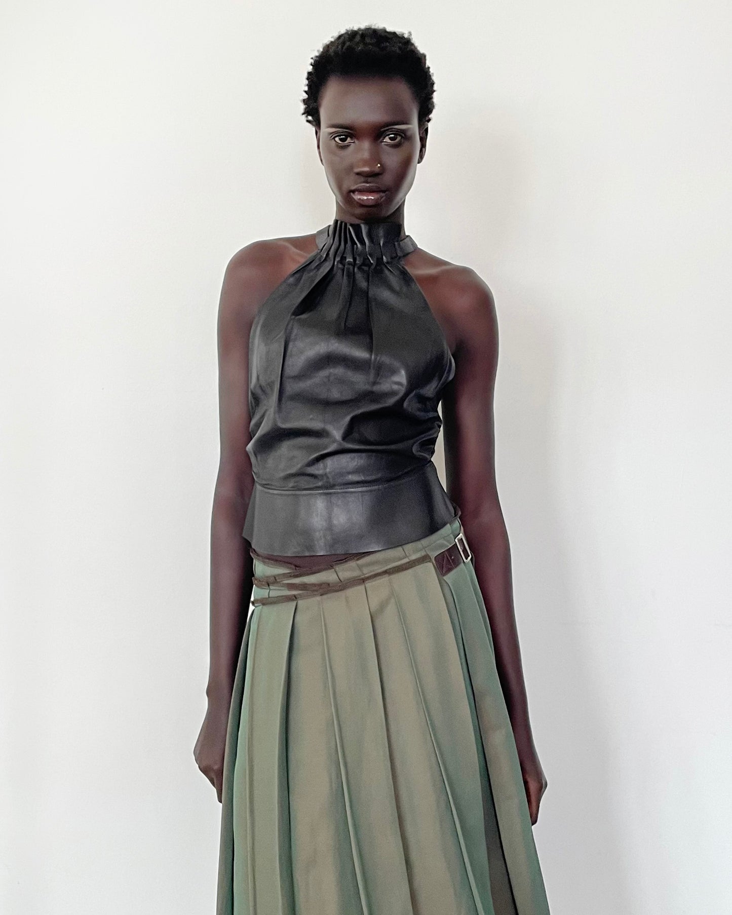 Gucci by Tom Ford Fall 1999 Leather Halter Top
