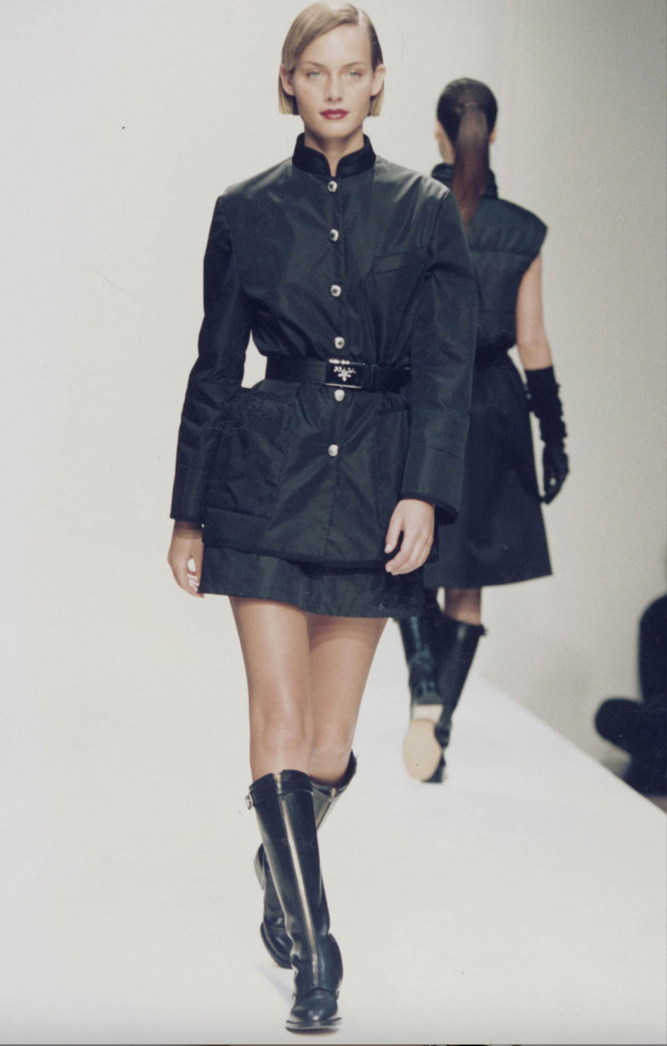 Prada Fall 1994 Runway Zipper Tall Boots