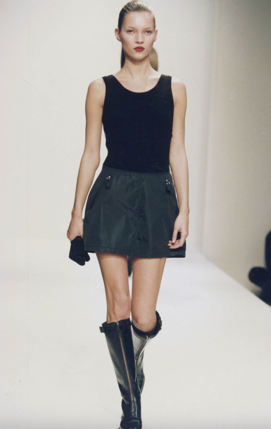 Prada Fall 1994 Runway Zipper Tall Boots