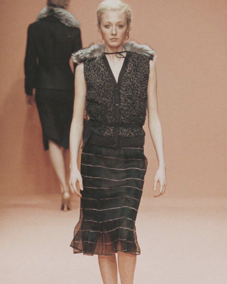Prada Fall 2000 Sheer Silk Skirt