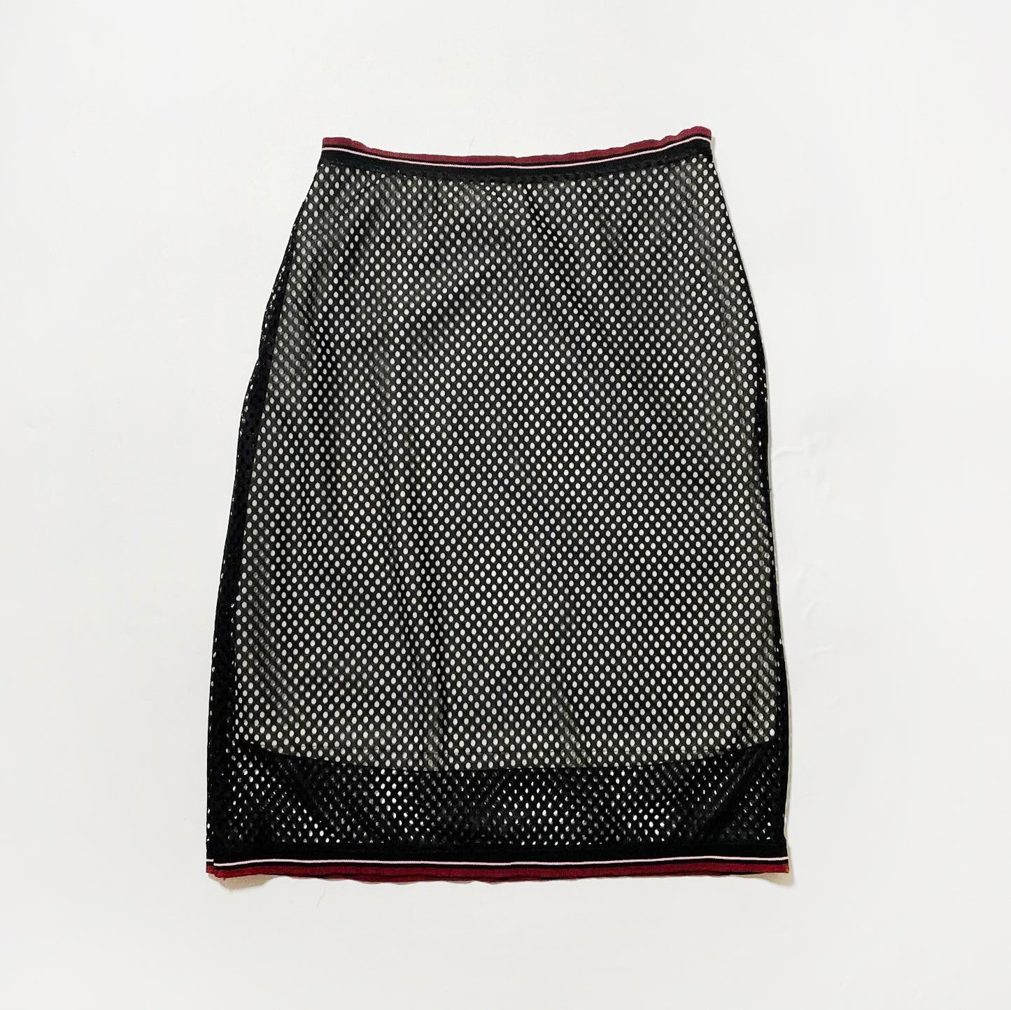 Miu Miu SS2000 Double Layered Mesh Skirt