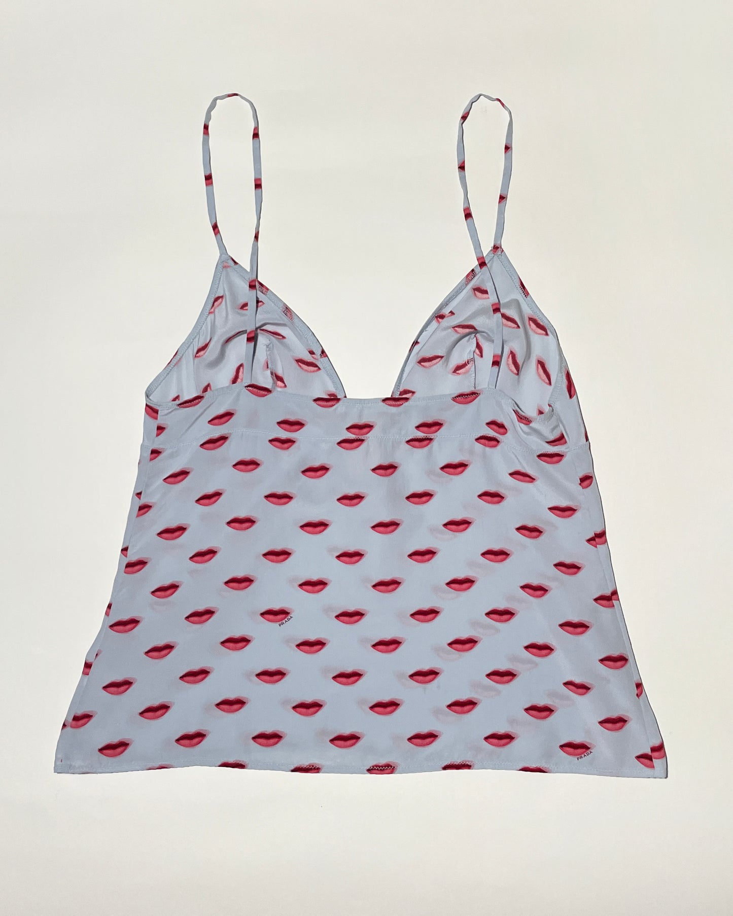 Prada Spring 2000 Lip Print Silk Top