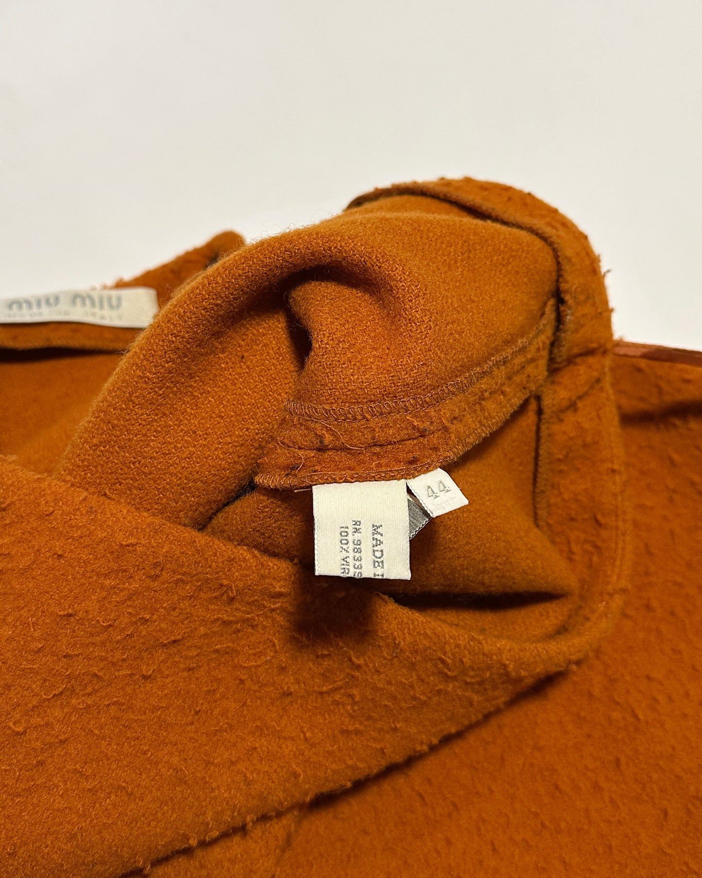 Miu Miu Fall 1999 Fuzzy Wool Skirt