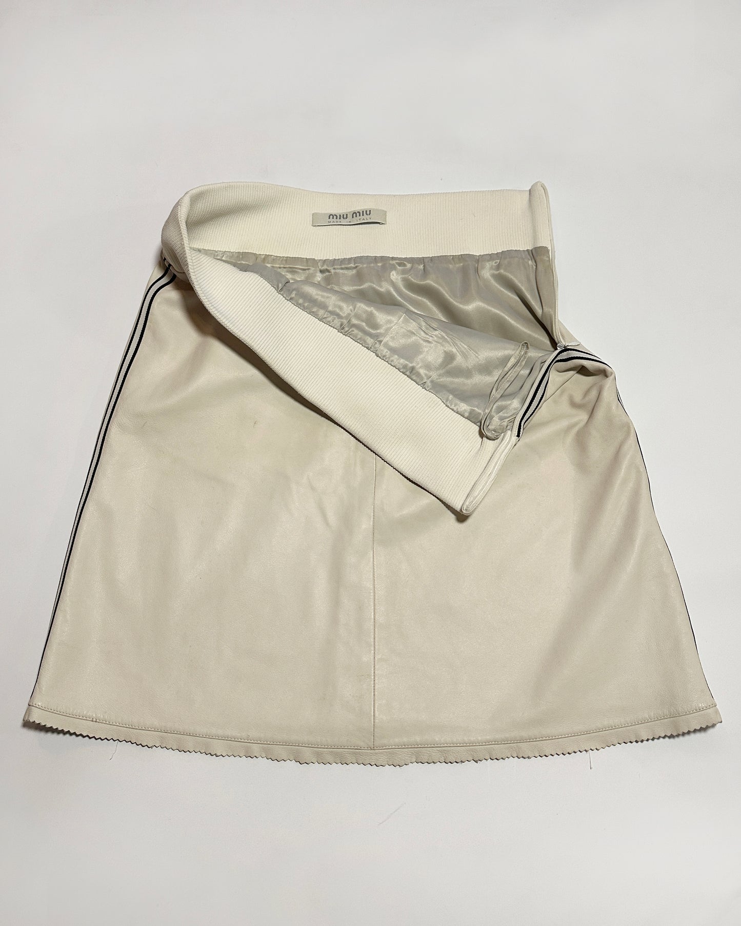 Miu Miu Fall 1999 Leather Skirt
