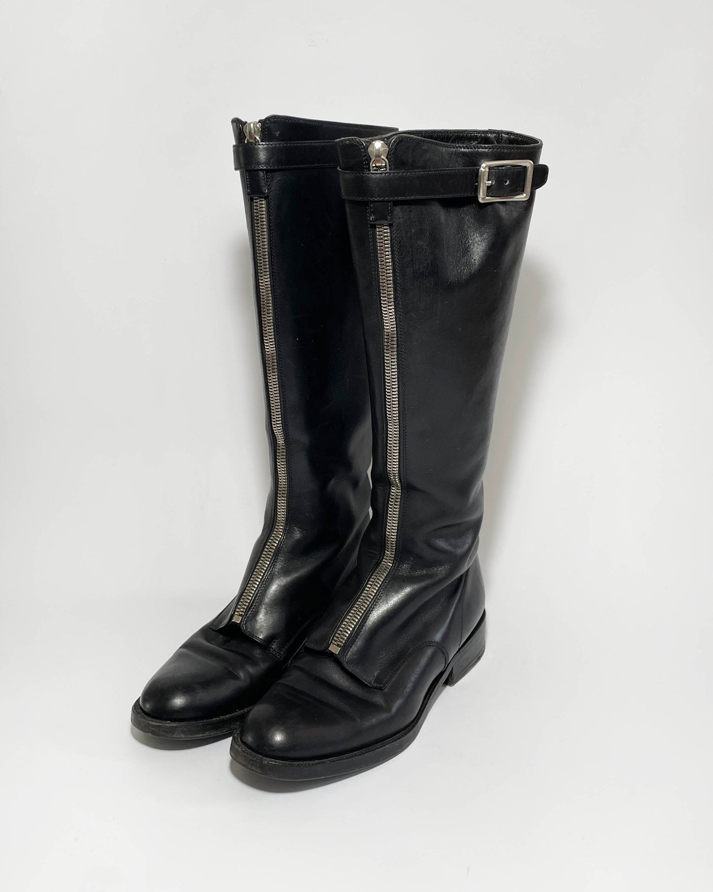 Prada Fall 1994 Runway Zipper Tall Boots