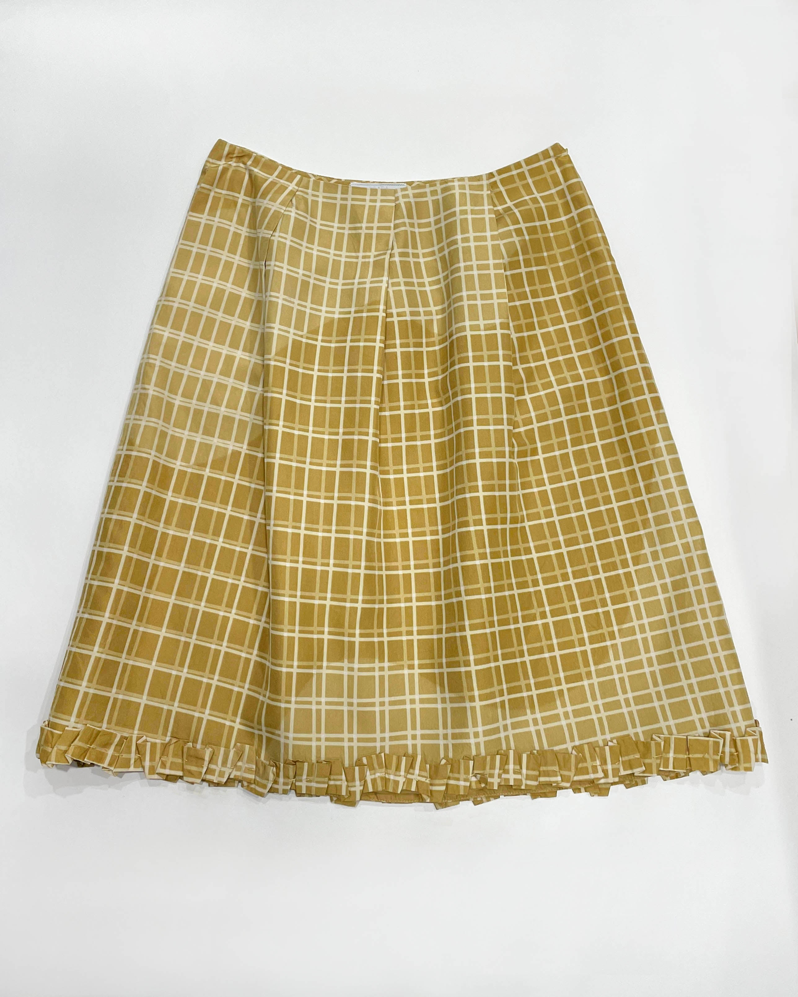 Prada Spring 1999 Checked Silk Skirt – velvetknife