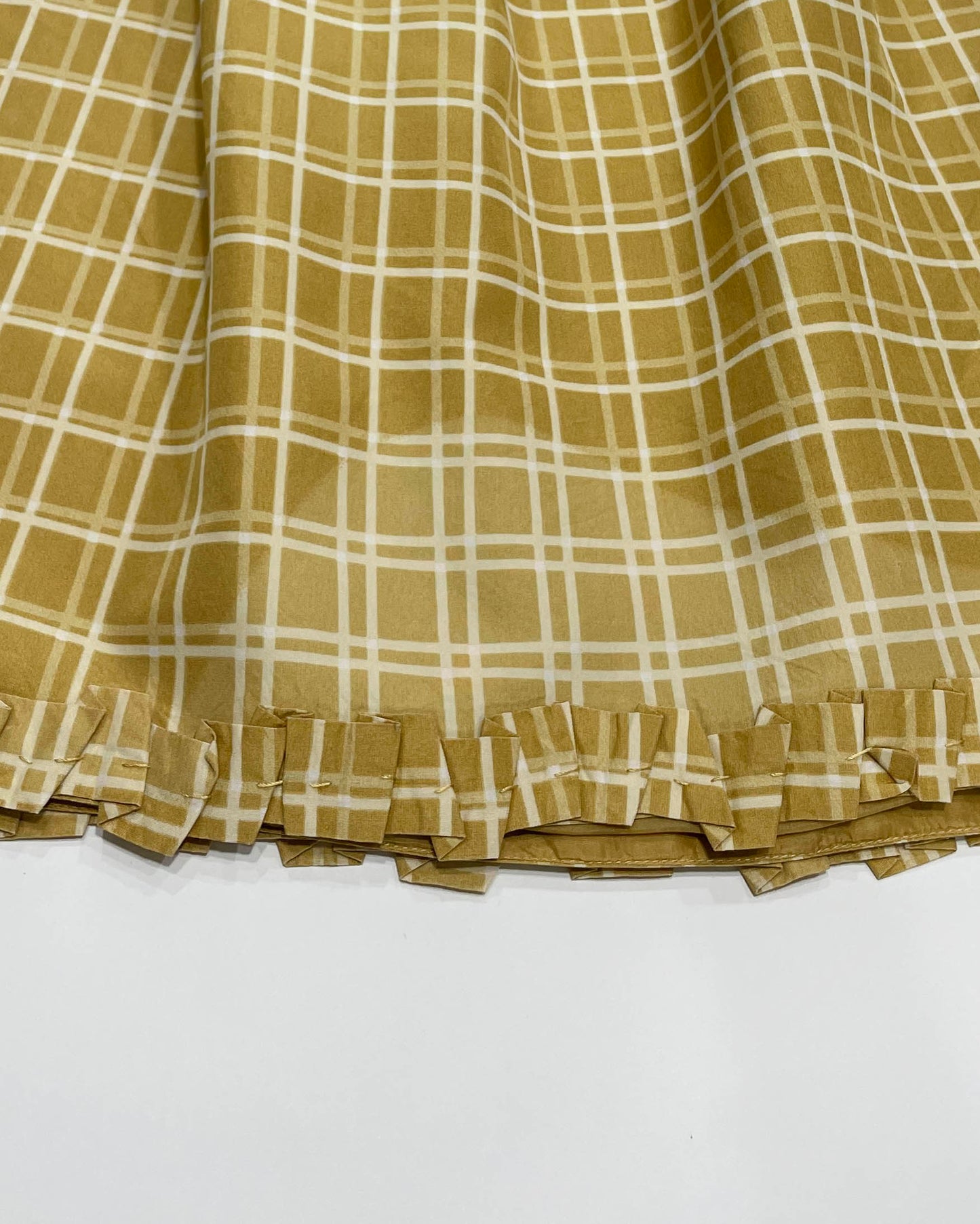 Prada Spring 1999 Checked Silk Skirt
