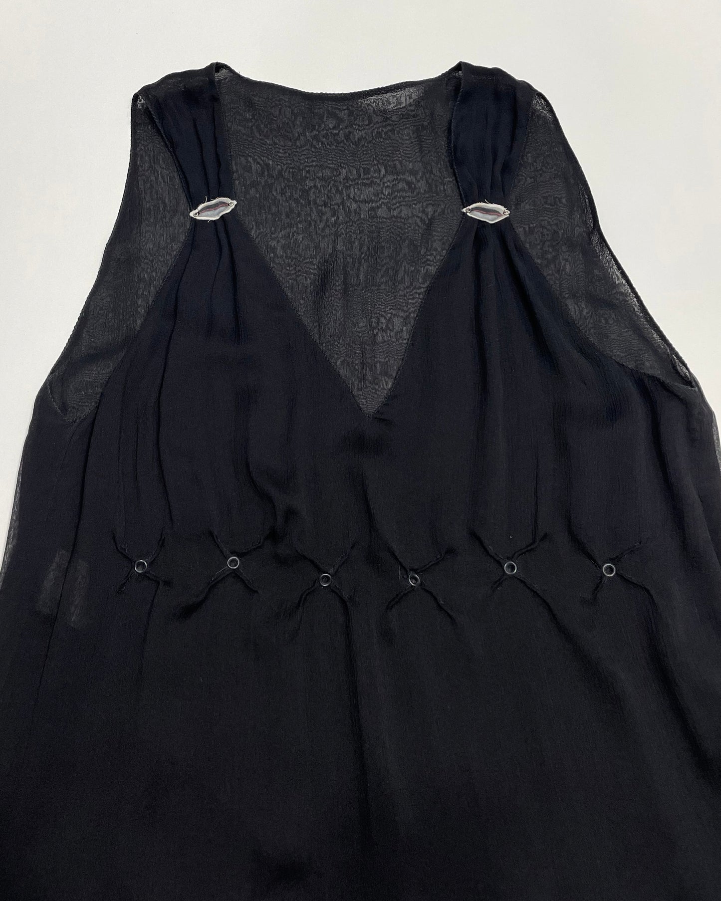 Prada Spring 2000 Studded Georgette Lip Top
