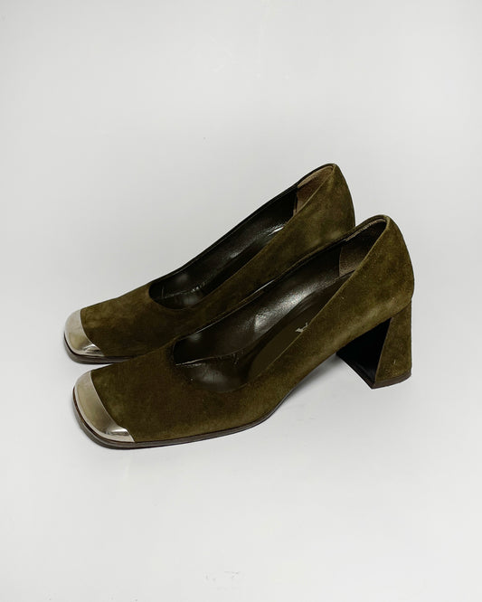 Prada Fall 1999 Suede Pumps