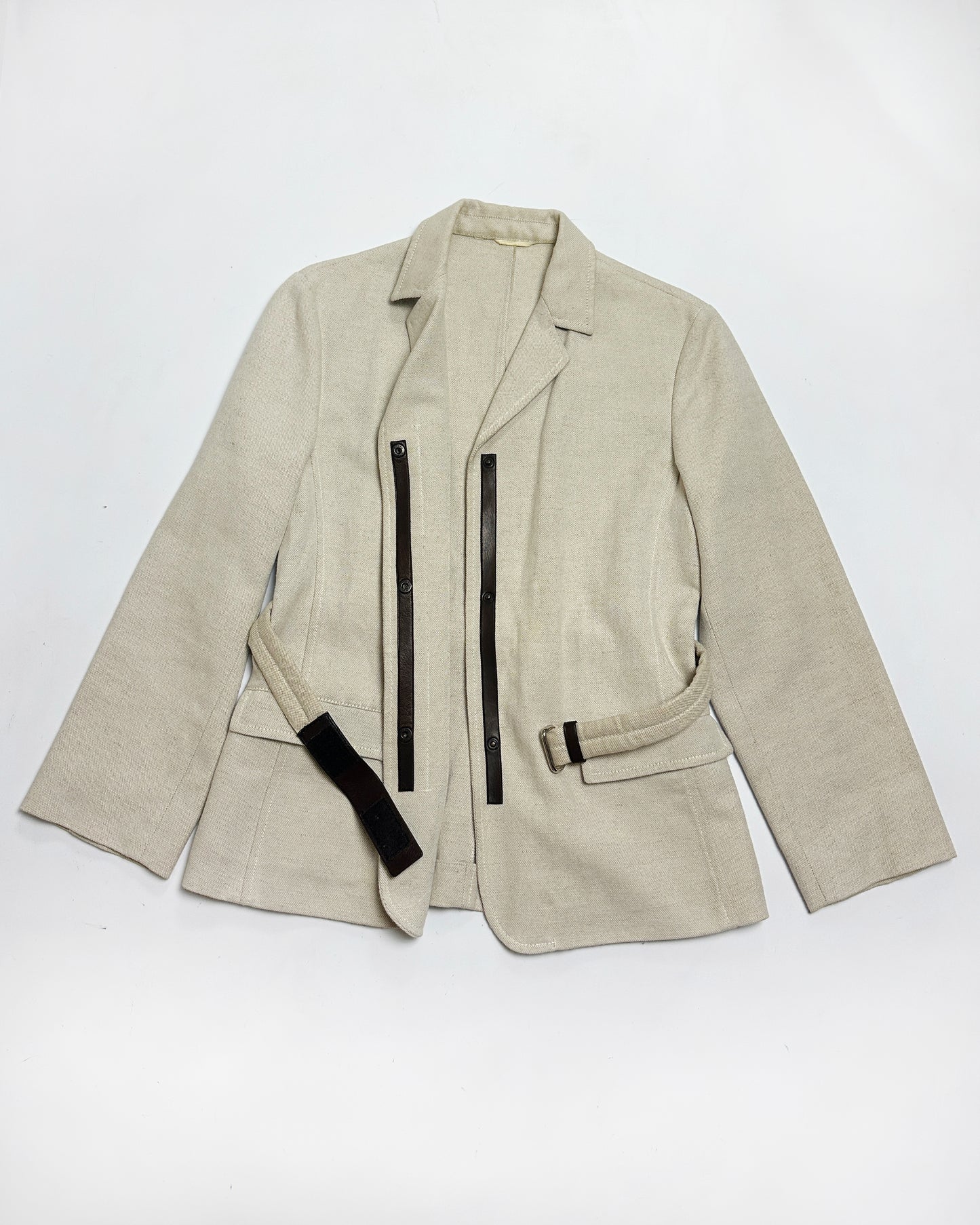 Prada Spring 1999 Linen Jacket and Skirt Set
