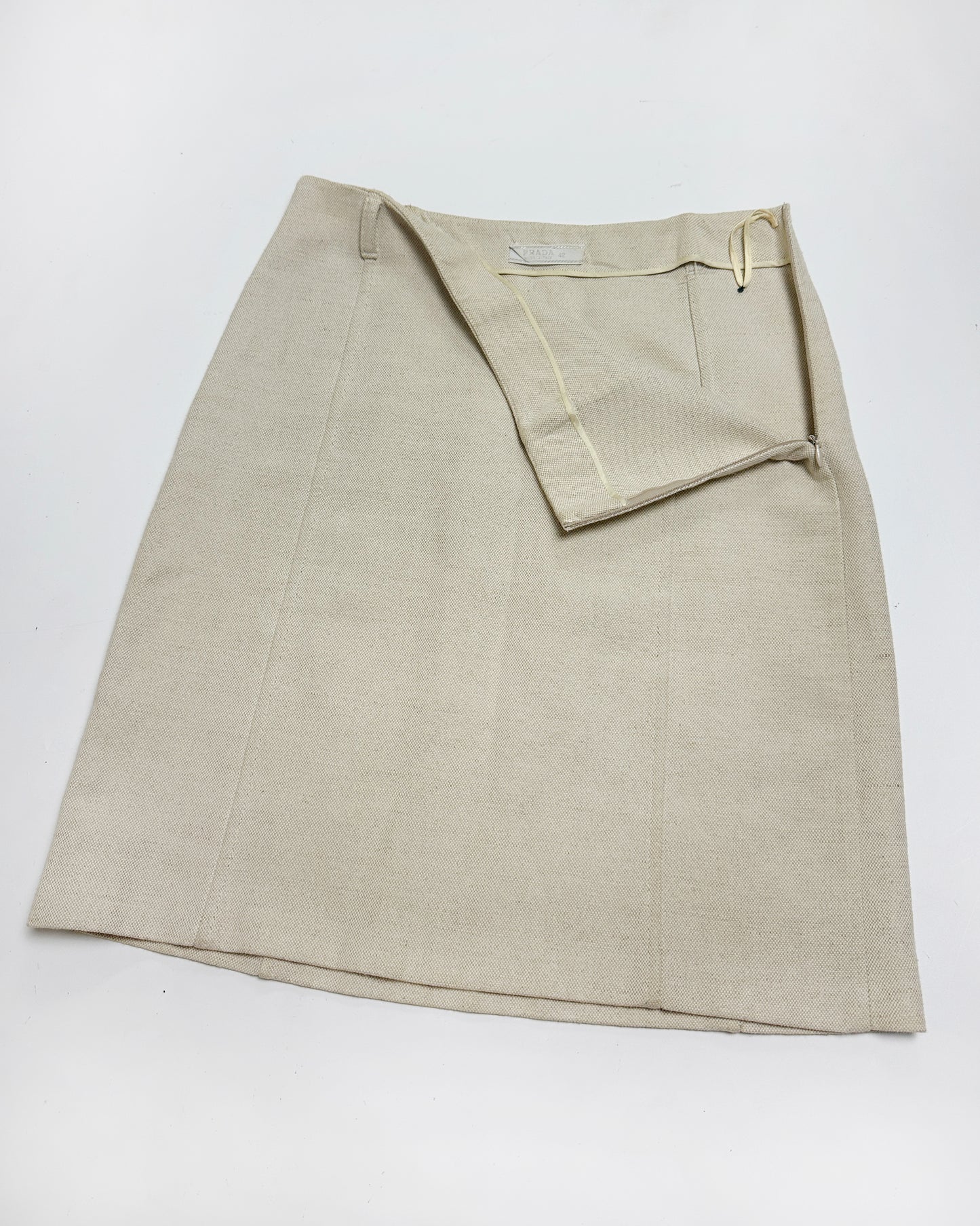 Prada Spring 1999 Linen Jacket and Skirt Set