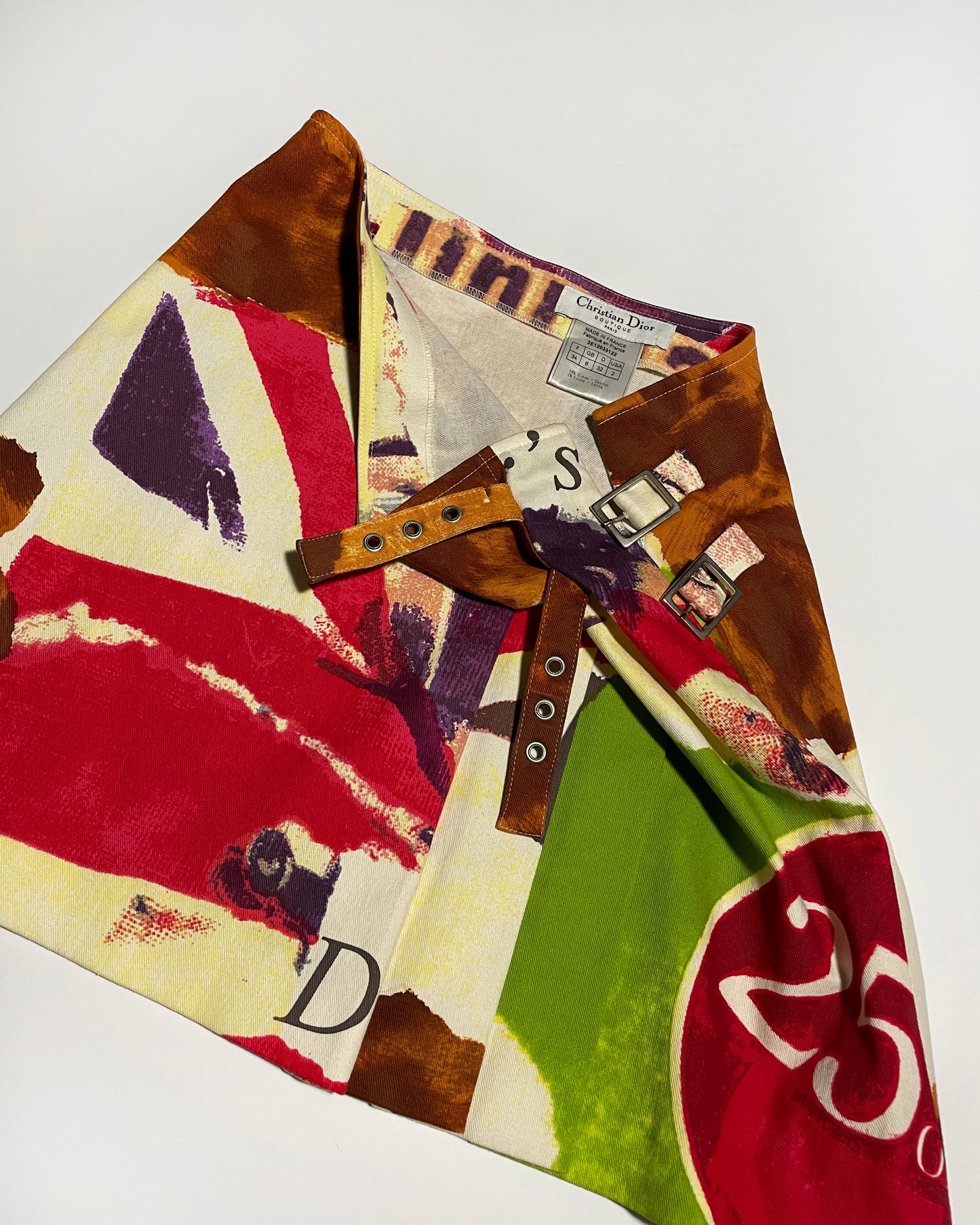 Christian Dior Spring 2003 'Victim' Bondage Pleated Skirt