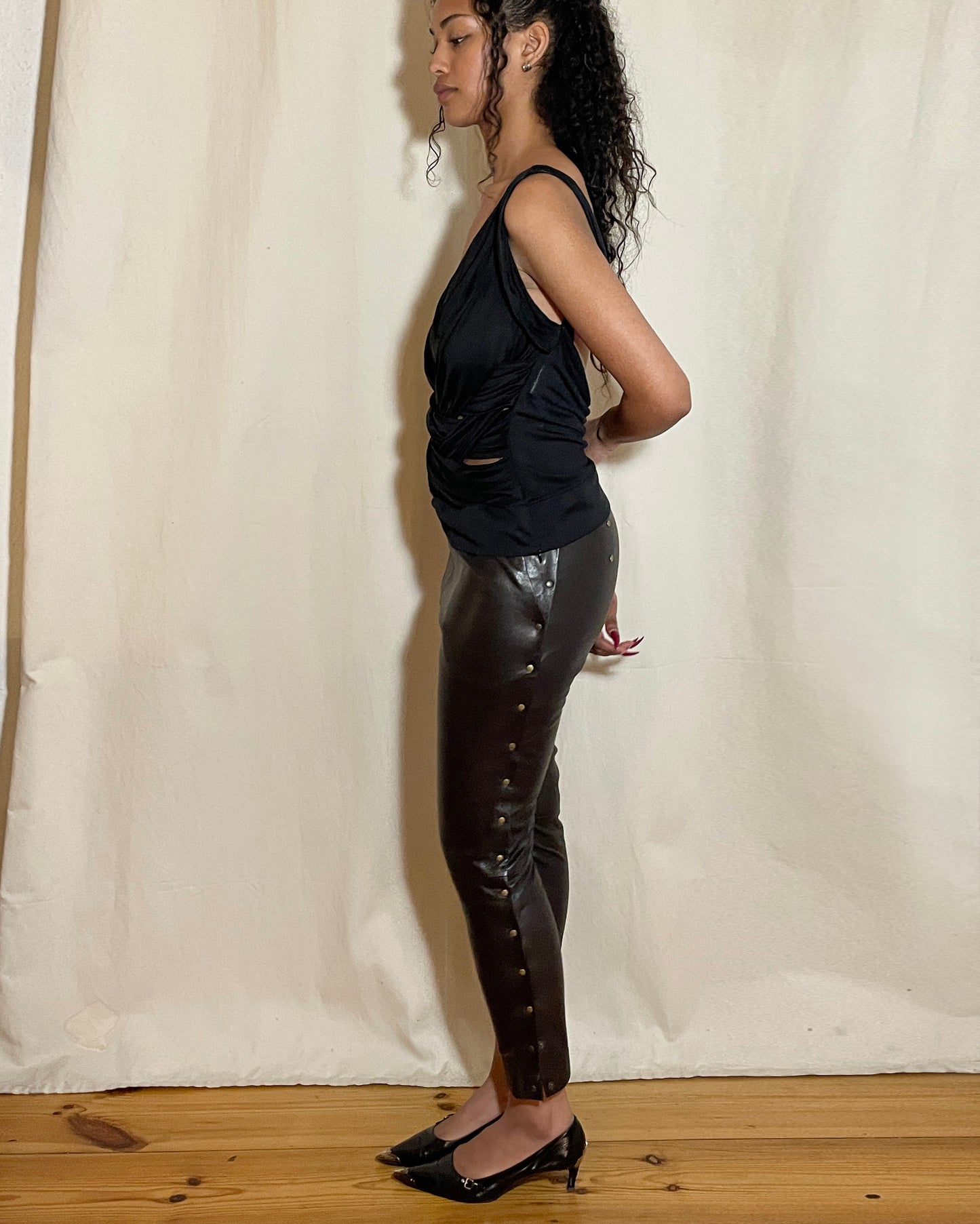 A.F. Vandevorst Spring 2014 Leather Trousers