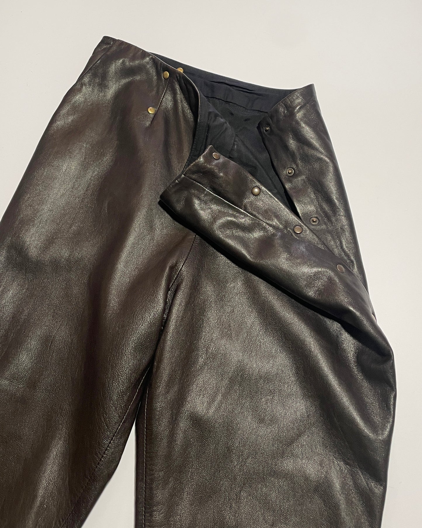 A.F. Vandevorst Spring 2014 Leather Trousers