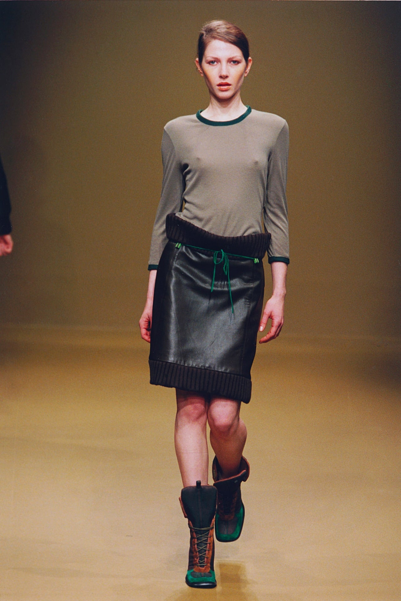 Miu Miu Fall 1999 Leather Skirt