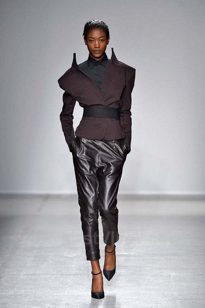 A.F. Vandevorst Spring 2014 Leather Trousers