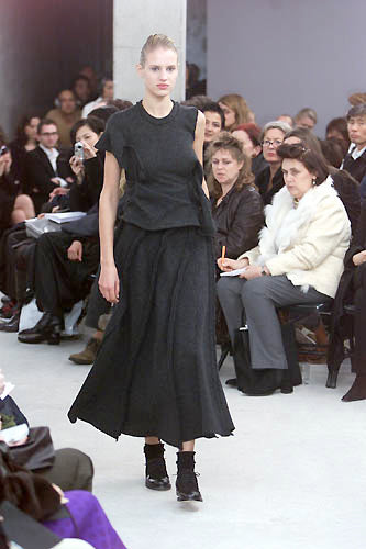 Comme des Garçons Fall 2002 Raw Edge Wool Skirt